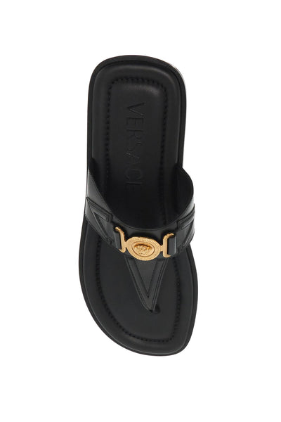 medusa biggie flip flo 1008314 1A05956 BLACK-VERSACE GOLD