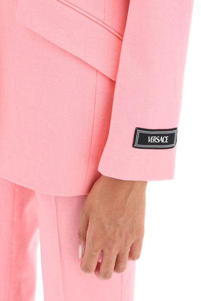 'versace allover' single-breasted jacket 1009095 1A08198 PASTEL PINK