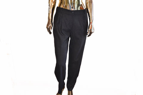 Ready to Wear Chanel Grey Wool Pants Size 2A | Italystation.com - Shop Now at italystation.com