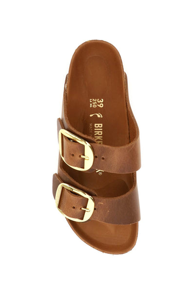 big buckle arizona slides 1011073 COGNAC