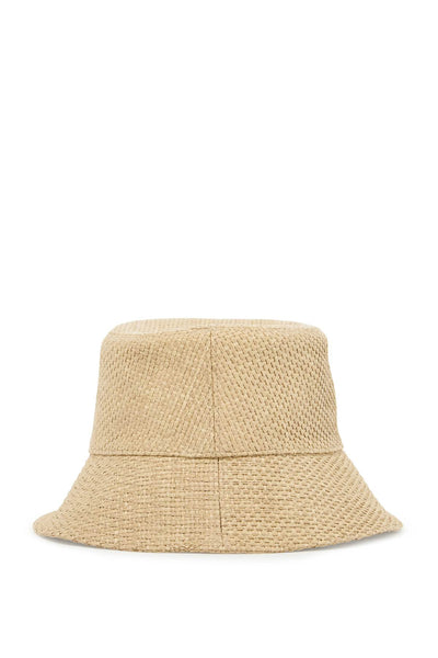 raffia bucket hat for 1012594 1A11579 LINEN+TABACCO