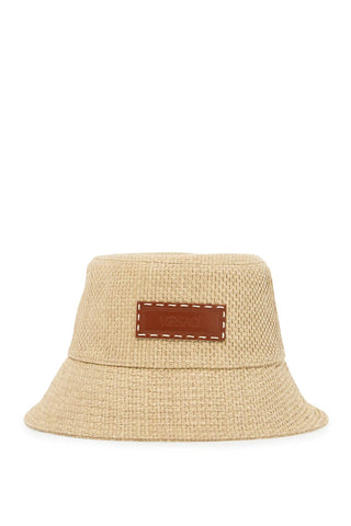 raffia bucket hat for 1012594 1A11579 LINEN+TABACCO