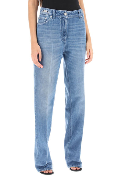 boyfriend jeans with tailored crease 1012634 1A07079 MEDIUM BLUE