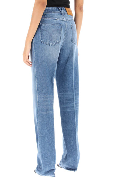 boyfriend jeans with tailored crease 1012634 1A07079 MEDIUM BLUE