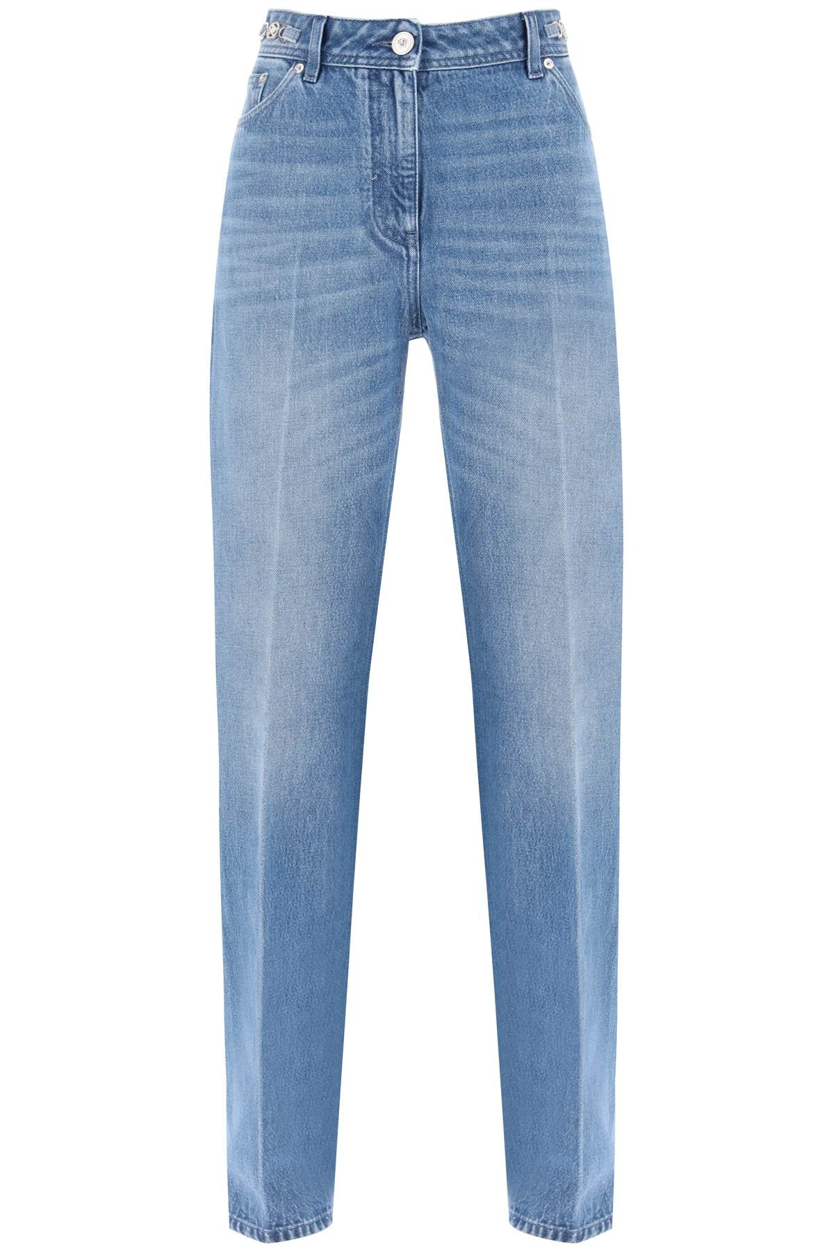 boyfriend jeans with tailored crease 1012634 1A07079 MEDIUM BLUE