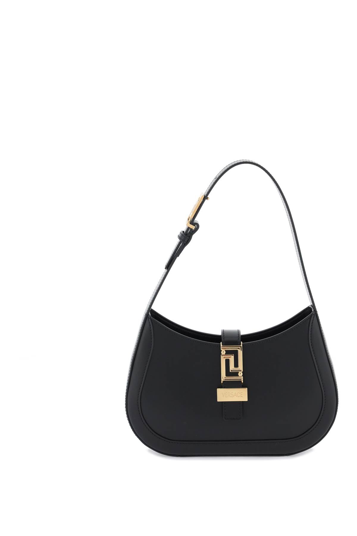 greca goddess small hobo bag 1013167 1A05134 BLACK-VERSACE GOLD