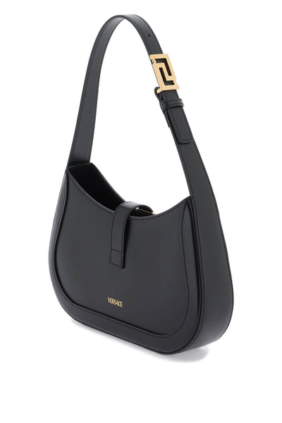 greca goddess small hobo bag 1013167 1A05134 BLACK-VERSACE GOLD