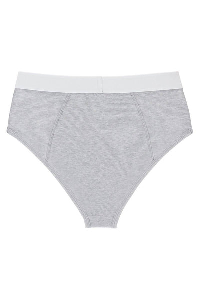 ribbed briefs with '90s logo 1013505 1A09551 GREY MELANGES