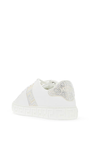 "greca crystal sneakers 1013568 1A11545 WHITE+IVORY