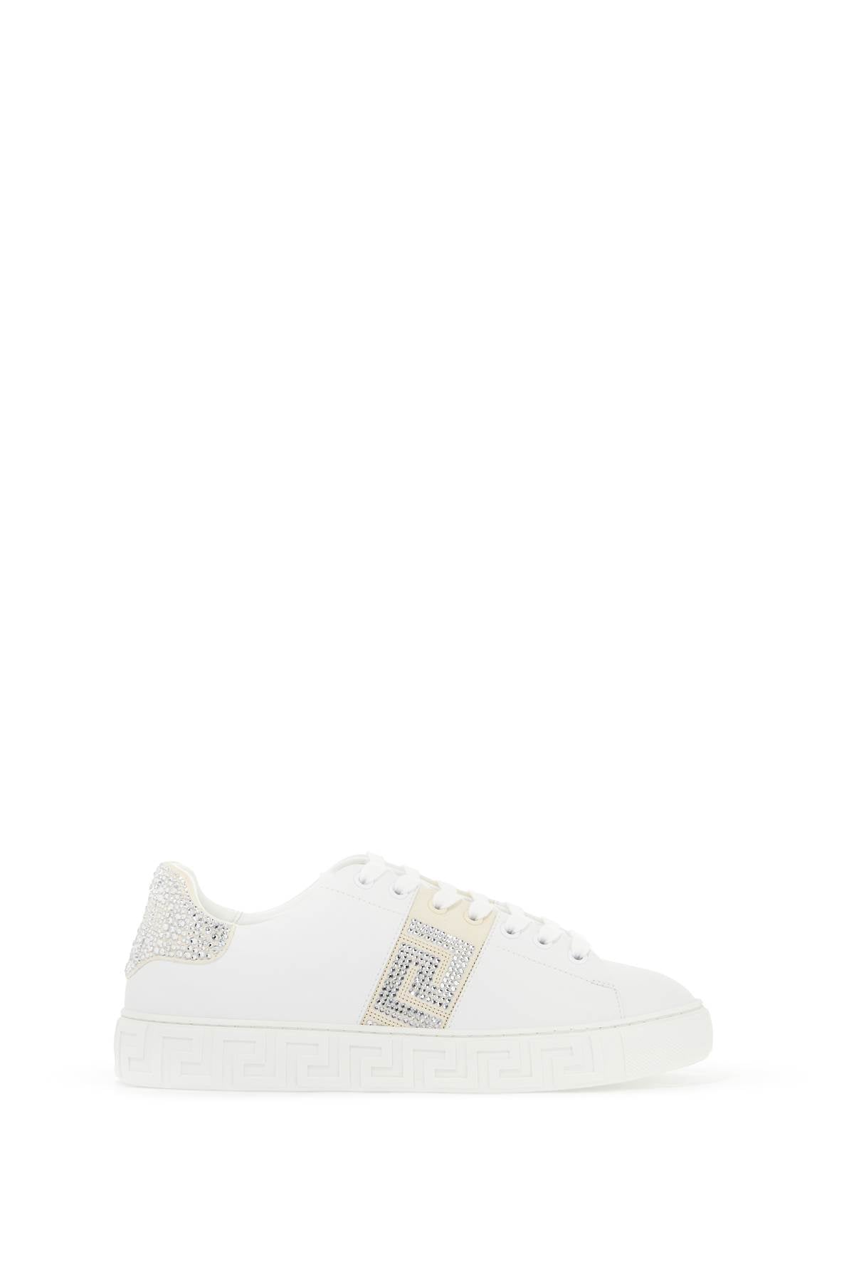 "greca crystal sneakers 1013568 1A11545 WHITE+IVORY