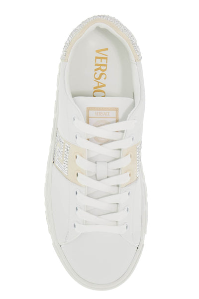 "greca crystal sneakers 1013568 1A11545 WHITE+IVORY