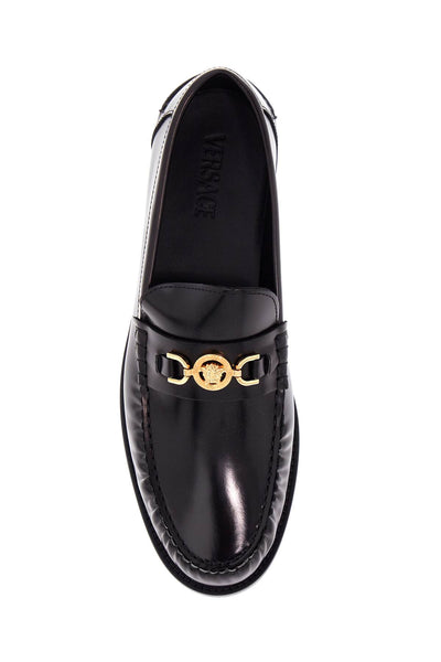 VERSACE medusa '95 loafers 1013592 1A09912 BLACK-VERSACE GOLD | Italystation.com - Shop Now at italystation.com