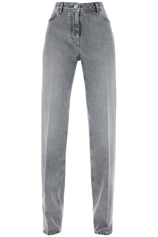 straight jeans with medusa details 1013687 1A11547 MID GREY
