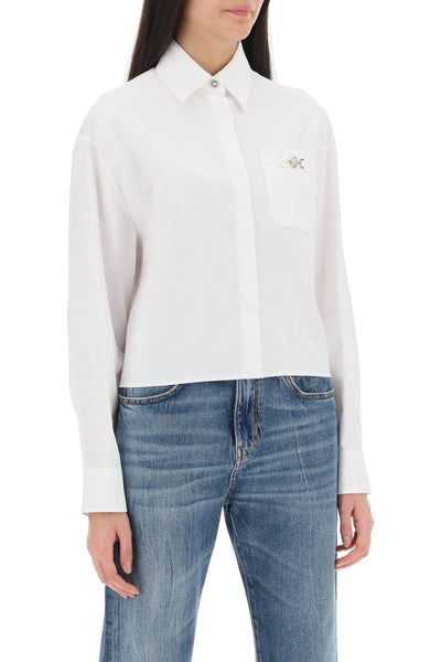 barocco cropped shirt 1013765 1A09630 OPTICAL WHITE