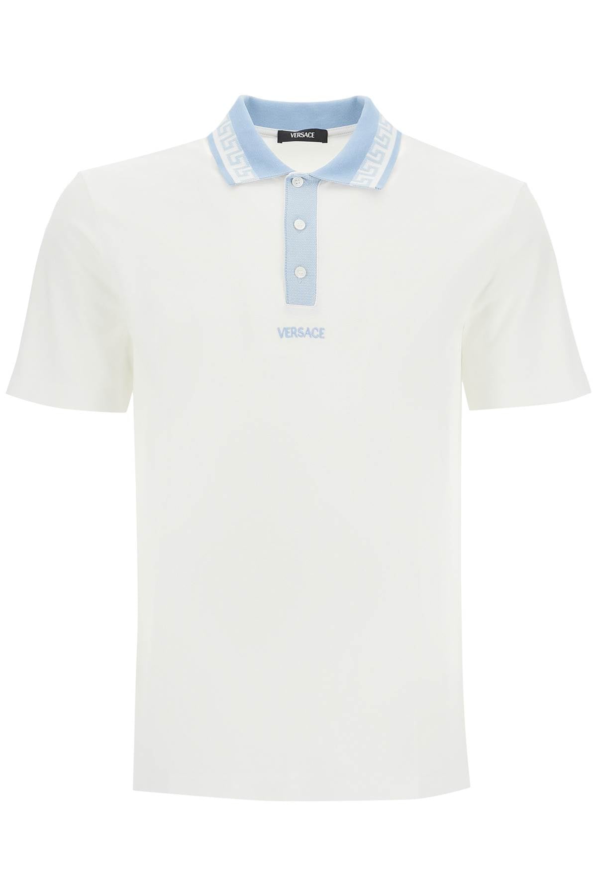 polo shirt with greek motif 1013906 1A11278 WHITE