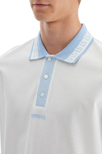 polo shirt with greek motif 1013906 1A11278 WHITE