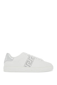 embroidered greek pattern sneakers in 1014460 1A00776 WHITE+SILVER