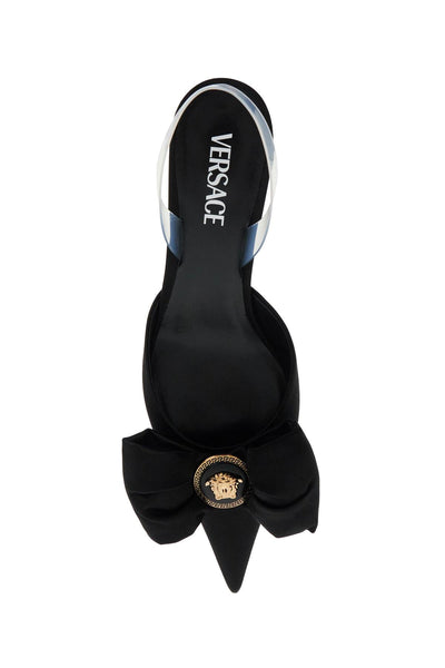 slingback alia 1015424 1A08415 BLACK-VERSACE GOLD