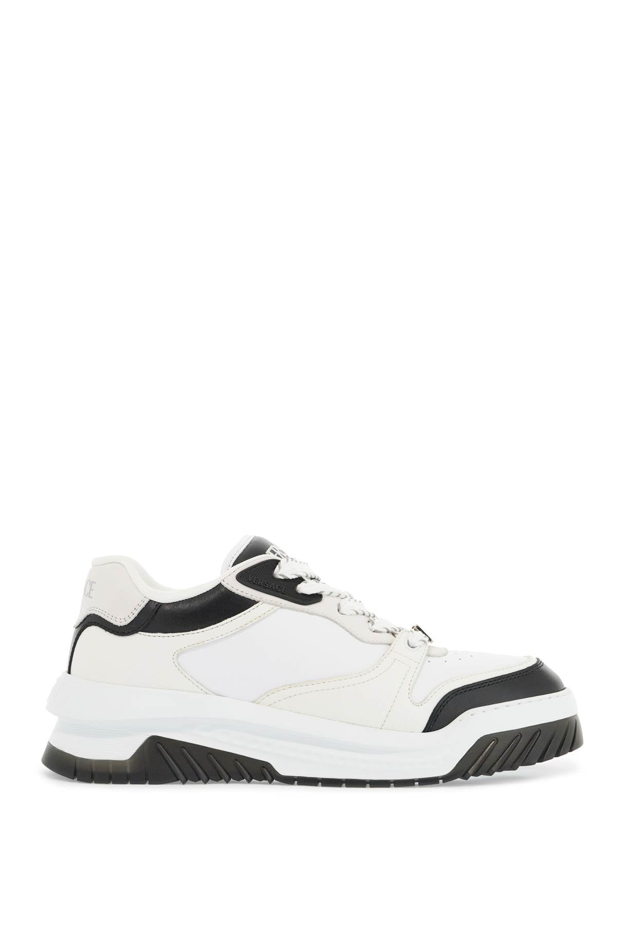 VERSACE odyssey sneakers 1015437 1A10925 BLACK+WHITE-PALLADIUM | Italystation.com - Shop Now at italystation.com