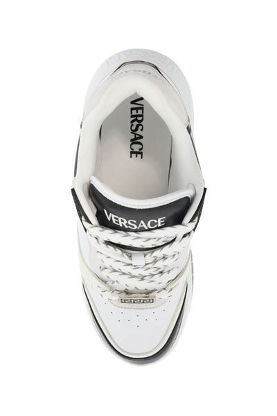 VERSACE odyssey sneakers 1015437 1A10925 BLACK+WHITE-PALLADIUM | Italystation.com - Shop Now at italystation.com