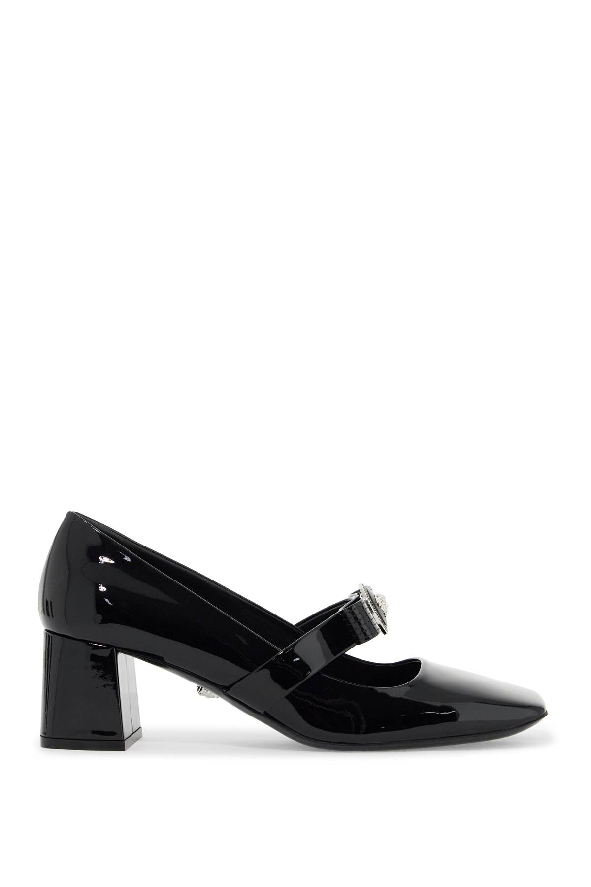 "gianni ribbon patent leather dé 1016203 D2VE BLACK-PALLADIUM