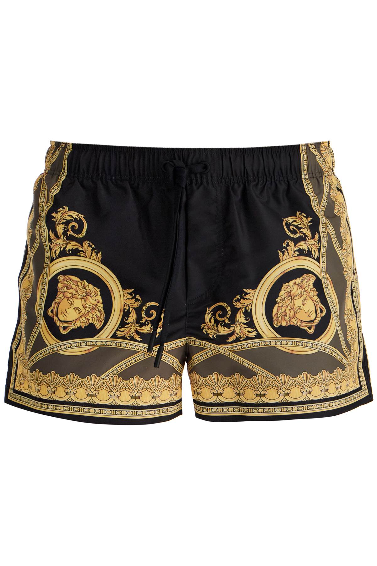 "men's swim trunks 'the 1016217 1a11364 black+dark olive+gold | Italystation.com