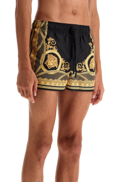 "men's swim trunks 'the 1016217 1A11364 BLACK+DARK OLIVE+GOLD