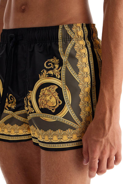 "men's swim trunks 'the 1016217 1a11364 black+dark olive+gold | Italystation.com