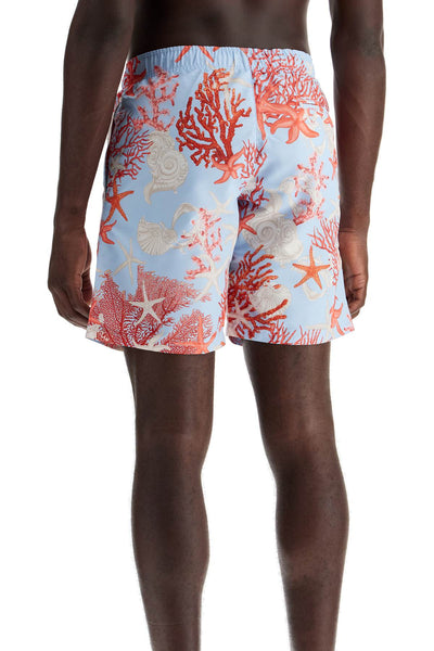 baroque bermuda shorts 1016218 1A11347 BLUE HYDRANGEA+CORAL+BONE