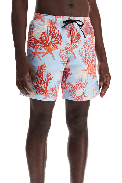 baroque bermuda shorts 1016218 1A11347 BLUE HYDRANGEA+CORAL+BONE