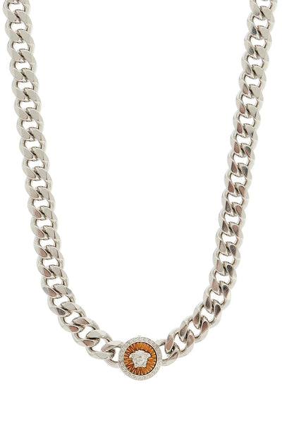 medusa chain necklace with pendant 1016378 1A00620 VERSACE GOLD-PALLADIUM