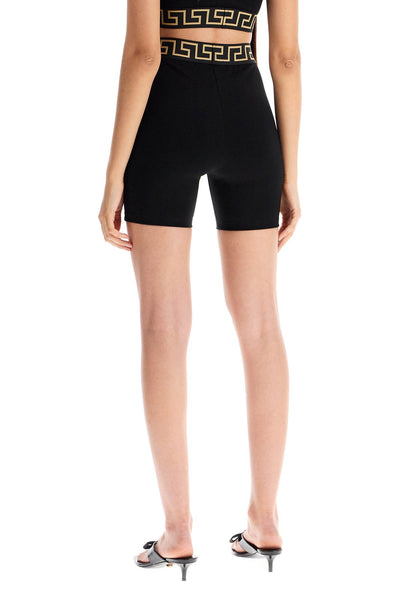 "sporty shorts with greek band 1016402 1A11143 BLACK