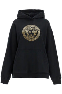 hooded sweatshirt with med 1016559 1A10156 BLACK+GOLD