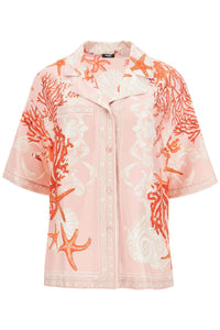 silk baroque shirt 1016803 1A11526 DUSTY ROSE+CORAL+BONE