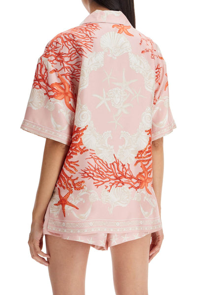 silk baroque shirt 1016803 1A11526 DUSTY ROSE+CORAL+BONE