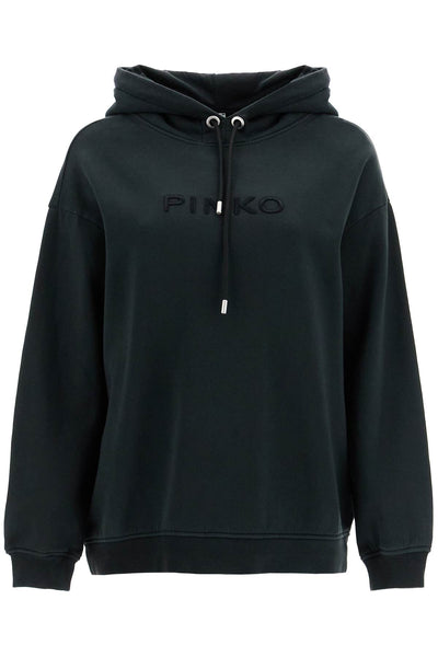 "oversized sweatshirt with 101685 A21P NERO CAVIALE