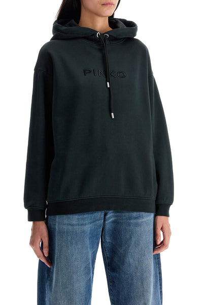 "oversized sweatshirt with 101685 A21P NERO CAVIALE