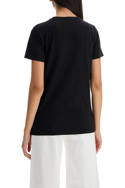 PINKO short-sleeved t-shirt with logo 101752 A227 NERO LIMOUSINE | Italystation.com - Shop Now at italystation.com