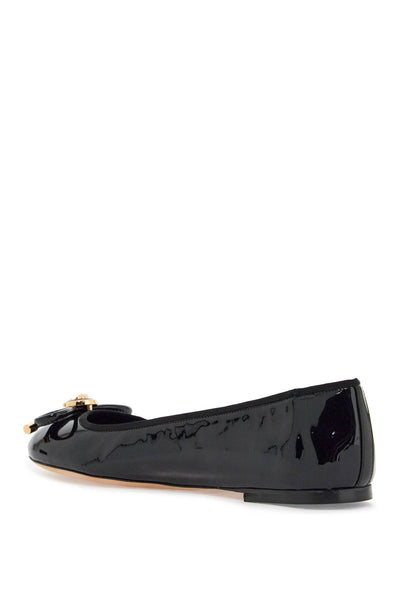 VERSACE opera bow ballet flats 1017834 1A11949 BLACK-VERSACE G | Italystation.com - Shop Now at italystation.com