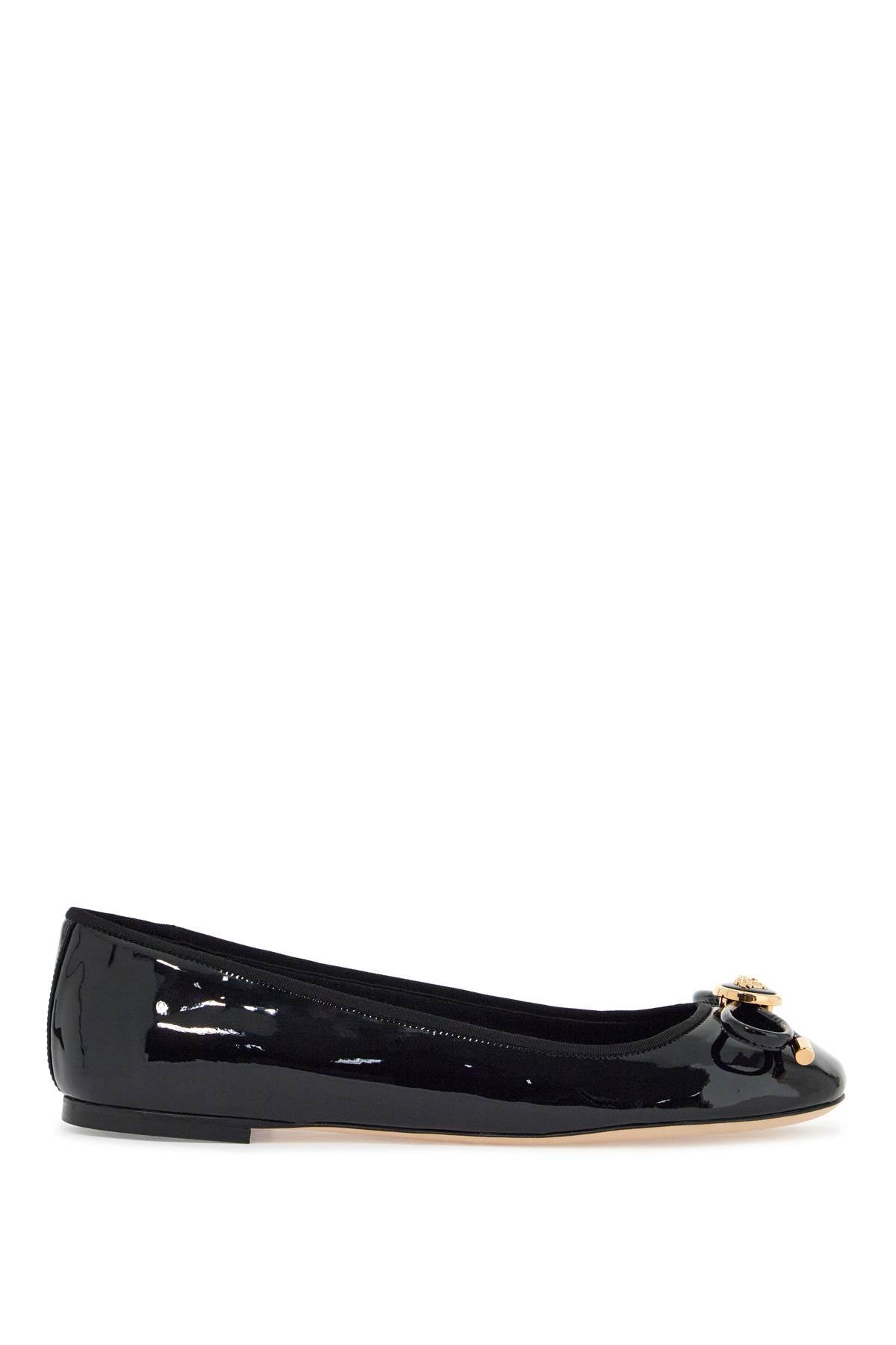VERSACE opera bow ballet flats 1017834 1A11949 BLACK-VERSACE G | Italystation.com - Shop Now at italystation.com