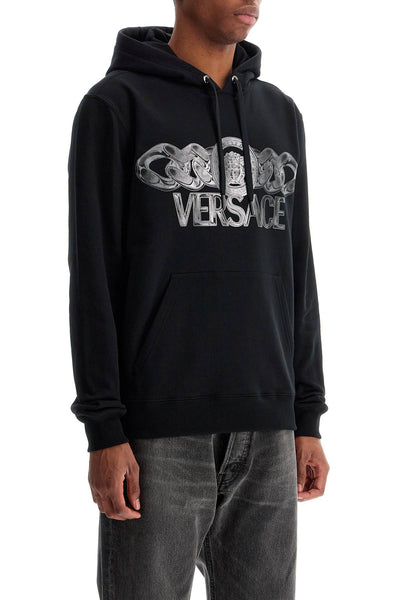 VERSACE 'hooded sweatshirt with medusa 1018794 1A13526 BLACK+P | Italystation.com - Shop Now at italystation.com