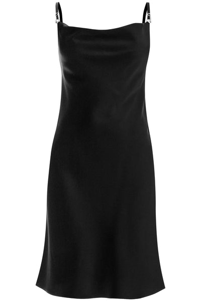 VERSACE satin mini dress with safety pin detail 1018934 1A1019 | Italystation.com - Shop Now at italystation.com