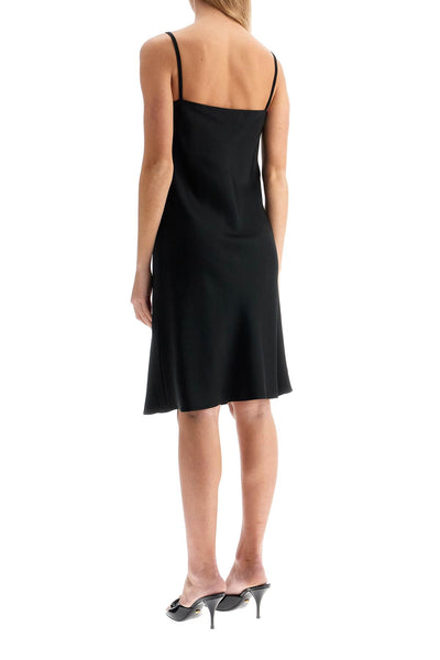 VERSACE satin mini dress with safety pin detail 1018934 1A1019 | Italystation.com - Shop Now at italystation.com