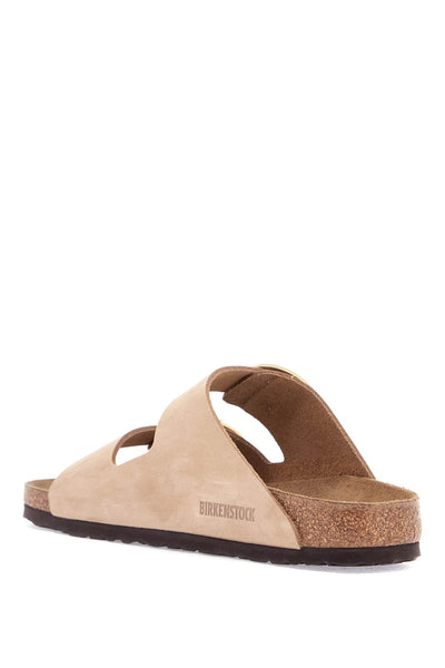 nubuck leather sandals sandcastle with golden buckles 1024064 SANDCASTLE