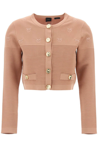 ciliegio cardigan with love birds detailing 102881 A1LK BEIGE BRUNO FULVO