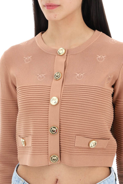 ciliegio cardigan with love birds detailing 102881 A1LK BEIGE BRUNO FULVO