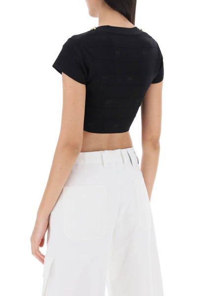 hoodia knitted crop top 102882 A1LK NERO LIMOUSINE
