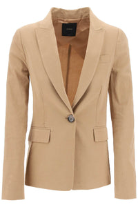 linen-blend single-breasted blazer 103244 A1PA BEIGE BRUNO FULVO