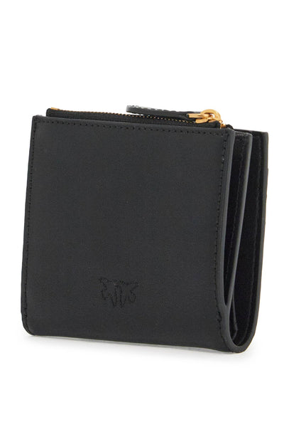 compact leather wallet 103610 A0F1 NERO-ANTIQUE GOLD