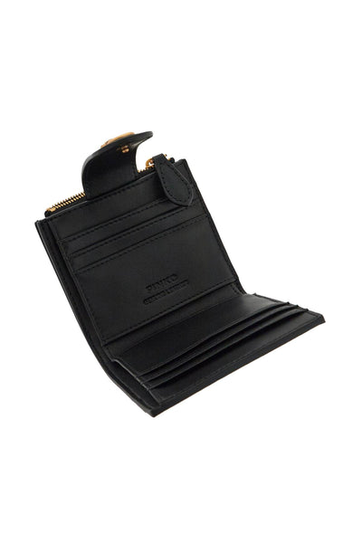 compact leather wallet 103610 A0F1 NERO-ANTIQUE GOLD